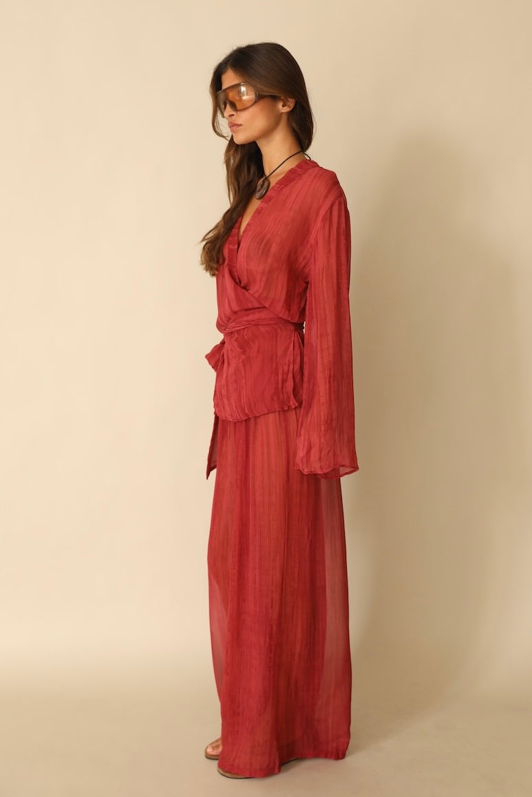 The Wide-leg Pant Hibiscus