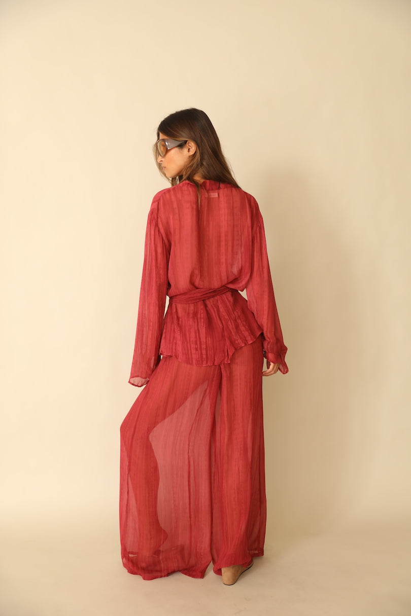 The Wide-leg Pant Hibiscus