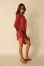 One Sleeve Dress Hibiscus