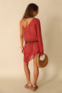 One Sleeve Dress Hibiscus