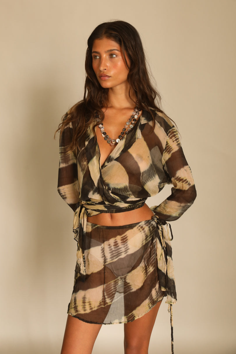 The Kyma side tie skirt
