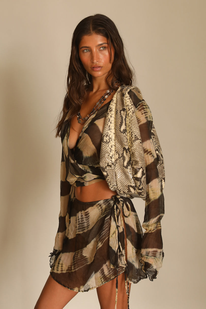 The Kyma side tie skirt