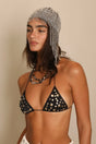 Silver Beaded Bonnet Hat