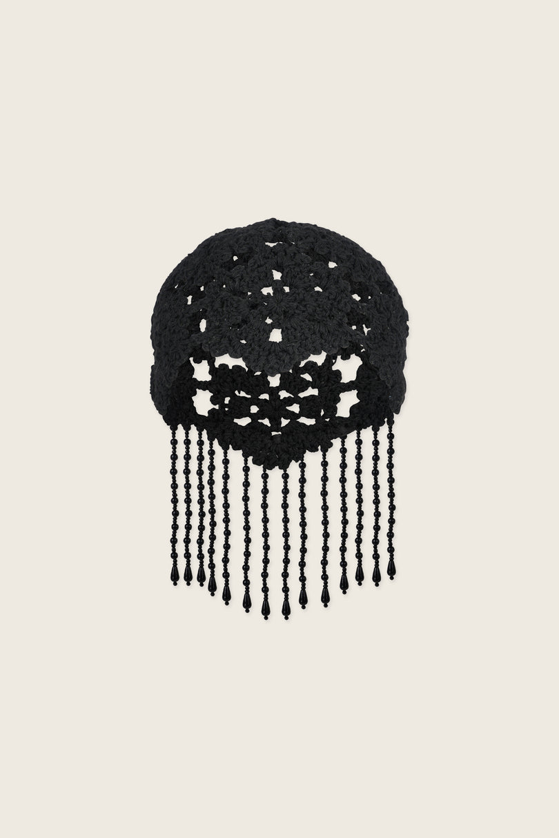 Beaded Crochet Bonnet