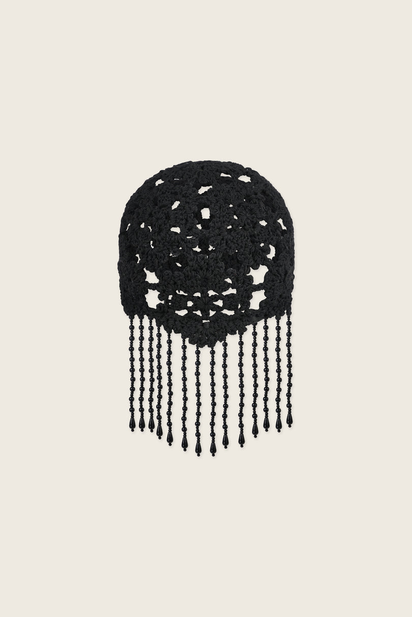 Beaded Crochet Bonnet