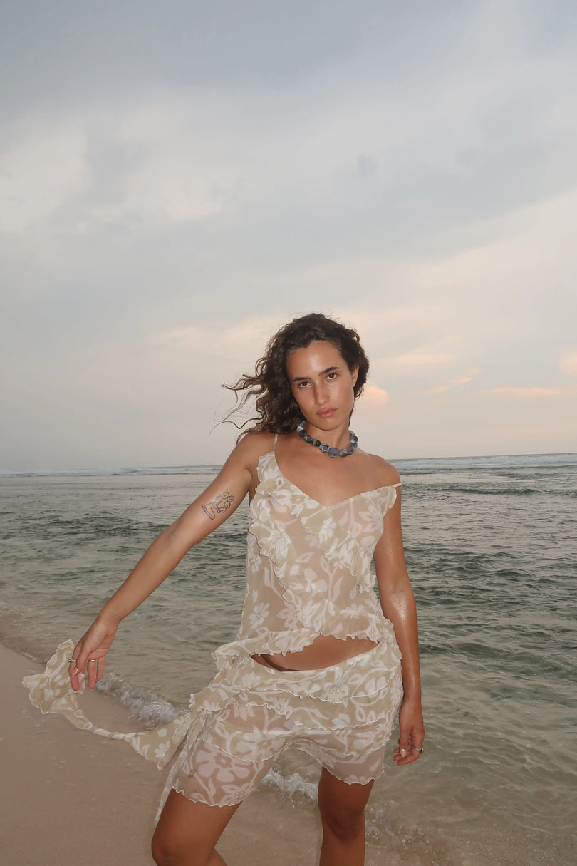 Ruffle Top Sabbia ranacoatelier