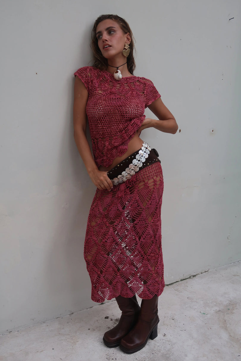 Crochet Skirt Claudette Hibiscus ranacoatelier