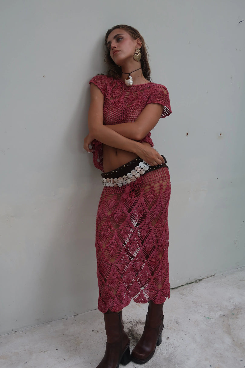 Crochet Skirt Claudette Hibiscus ranacoatelier