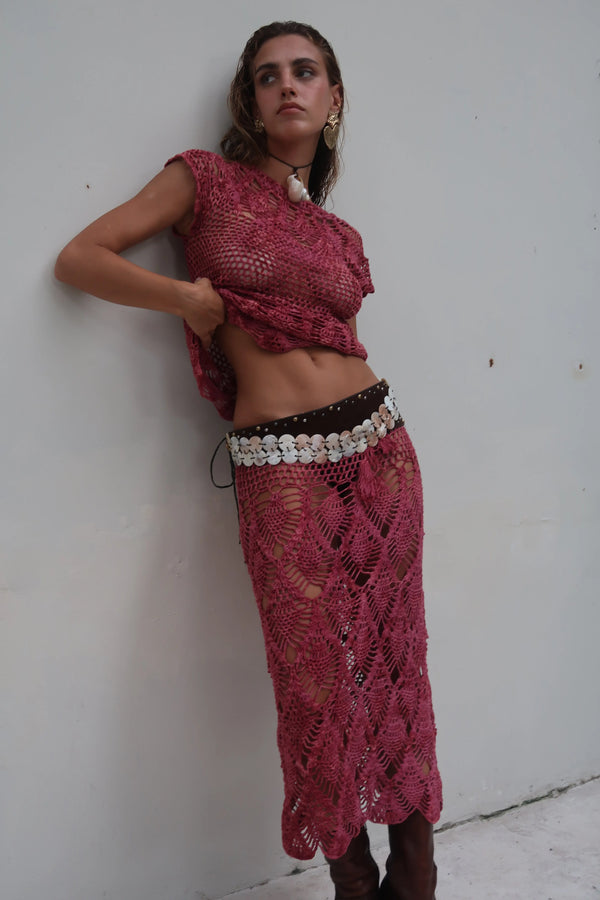 Crochet Skirt Claudette Hibiscus ranacoatelier
