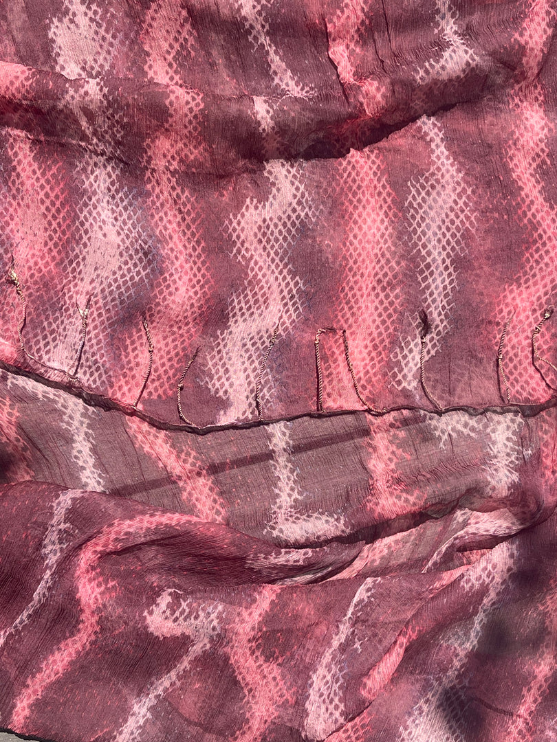 Hibiscus Snake Print Silk Scarves