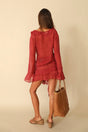 Front Tie Blouse Hibiscus