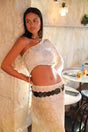 Asymmetric One Sleeve Top Sabbia ranacoatelier