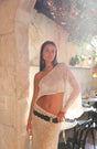 Asymmetric One Sleeve Top Sabbia ranacoatelier